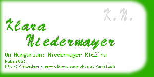 klara niedermayer business card